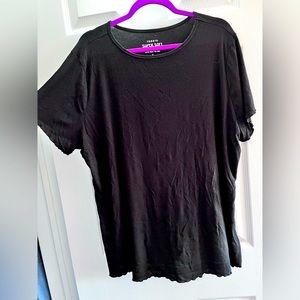 Torrid, super soft, black, fit and flare, ribbed, top